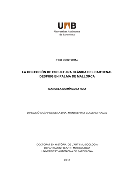 La Colección De Escultura Clásica Del Cardenal Despuig En Palma De Mallorca