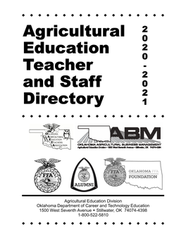 Agricultural Education Teacher and Staff Directory