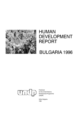 Human Development Report Bulgaria 1996