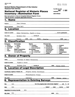 National Register of Historic Places Inventory Nomination Form 1