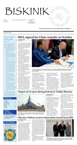 MOA Signed for Clinic Transfer in October