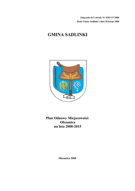 Plan Odnowy Miejscowości Olszanica Na Lata 2008-2015