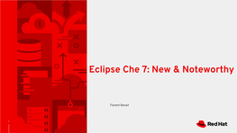Eclipse Che 7: New & Noteworthy