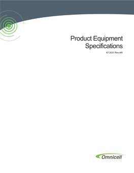 Omnicell Product Equipment Specifications