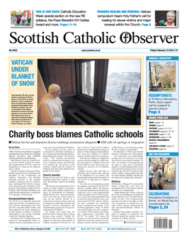 Charity Boss Blames Catholic Schools