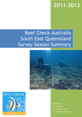 Reef Check Australia South East Queensland Survey Season Summary