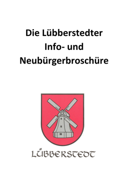 Die Lübberstedter Info- Und Neubürgerbroschüre