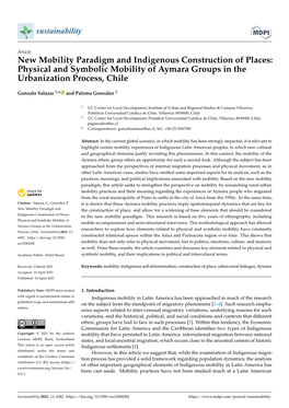 New Mobility Paradigm and Indigenous Construction of Places: Physical and Symbolic Mobility of Aymara Groups in the Urbanization Process, Chile