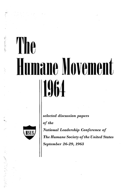 The Humane Movement 1964