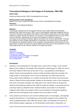 Arthur Valle, Transnational Dialogues in the Images of a Ilustração, 1884-1892, RIHA Journal 0015