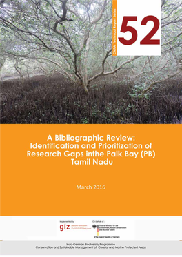 Identification and Prioritization of Research Gaps Inthe Palk Bay CMPA Technical Report Series No