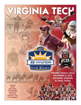 VIRGINIA TECH Vs. UCLA DECEMBER 31, 2013 SUN BOWL STADIUM EL PASO, TEXAS