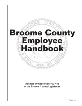 Broome County Employee Handbook