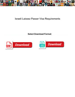 Israeli Laissez Passer Visa Requirements