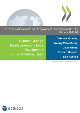 Climate Change, Employment and Local Development in Extremadura