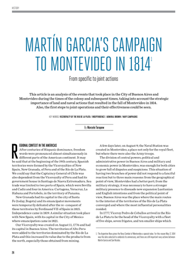 Martín Garcia's Campaign to Montevideo in 18141