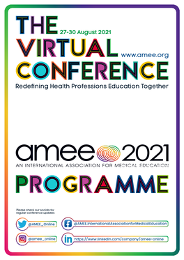 27-30 August 2021 Conference Programme