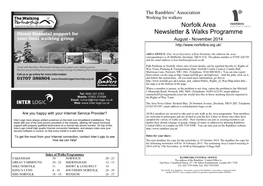 Norfolk Area Newsletter & Walks Programme