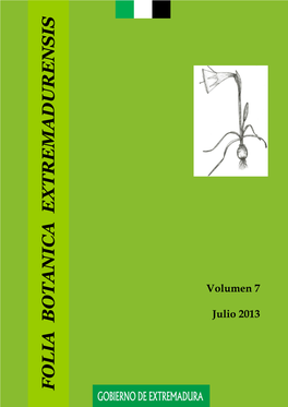 Folia Botanica Extremadurensis. Volumen 7 (VII-2013)