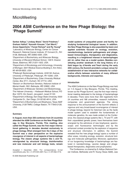 Phage Summits