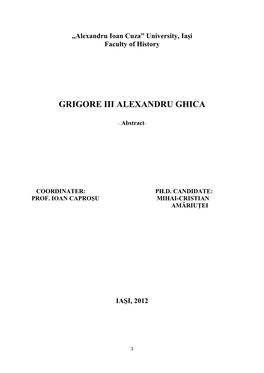 Grigore Iii Alexandru Ghica