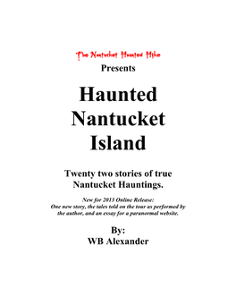 Haunted Nantucket Island