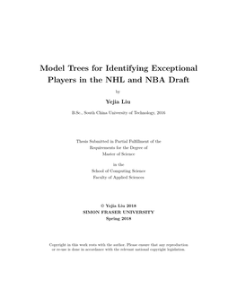 Model Trees for Identifying Exceptional Players in the NHL and NBA Draft