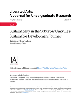 Oakville's Sustainable Development Journey