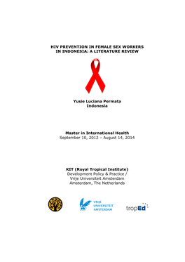 Hiv Prevention in Female Sex Workers in Indonesia: a Literature Review