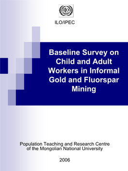 Baseline Survey on Labour Force in Informal Gold/Fluorspar Mining