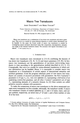 Macro Tree Transducers