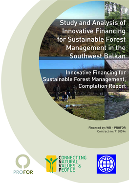 Study and Analysis of Innovative Financing for Sustainable Forest Management in the Southwest Balkan