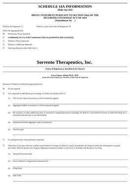 Sorrento Therapeutics, Inc