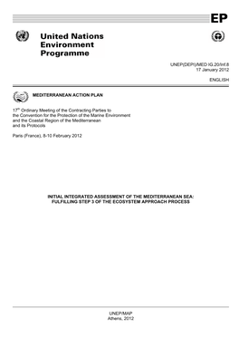 UNEP(DEPI)/MED IG.20/Inf.8 17 January 2012 ENGLISH