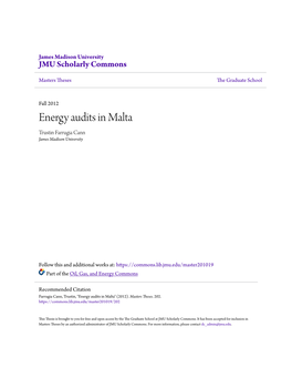 Energy Audits in Malta Trustin Farrugia Cann James Madison University