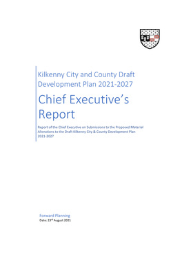 Chief Executive's Report