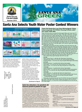 Santa Ana Selects Youth Water Poster Contest Winners