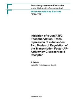 Inhibition of C-Jun/ATF2 Phosphorylation, Trans