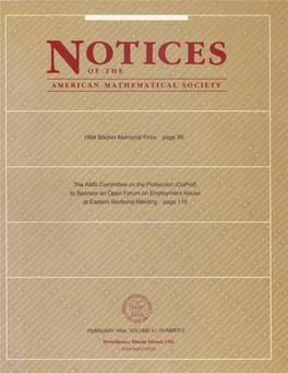 Notices of the American Mathematical Society