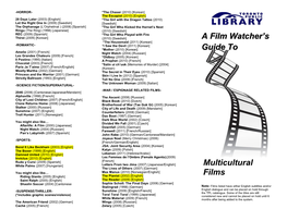 Tpl New Multicultural Films List I