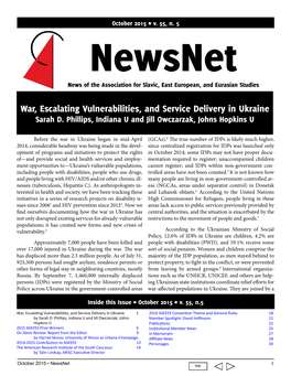 Newsnet News of the Association for Slavic, East European, and Eurasian Studies