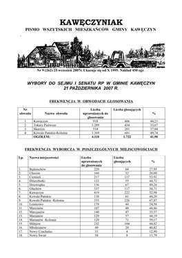 Kawęczyniak Pismo Wszytskich Mieszkańców Gminy Kawęczyn