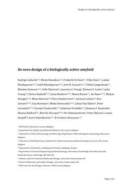 De Novo Design of a Biologically Active Amyloid