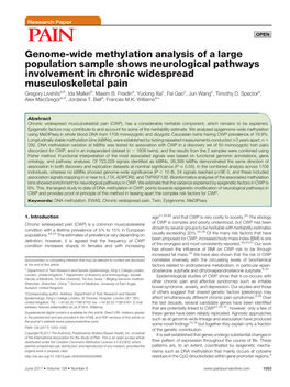 Genome-Wide Methylation Analysis of a Large Population Sample Shows