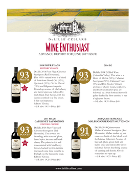 Delille Cellars Wine Enthusiast Reviews 4-17
