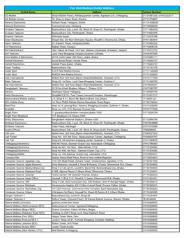 Fair Distribution Outlet Address