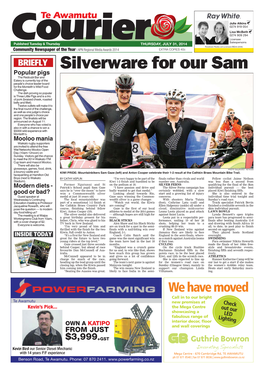 Te Awamutu Courier Thursday, July 31, 2014