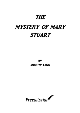 The Mystery of Mary Stuart