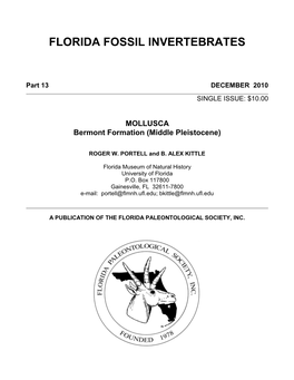 Florida Fossil Invertebrates 13 (Pdf)