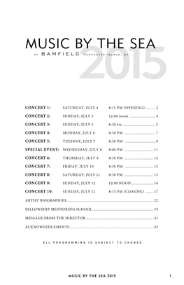 MBTS 2015 Programme